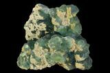 Blue-Green Fluorite Crystals with Quartz - China #128803-1